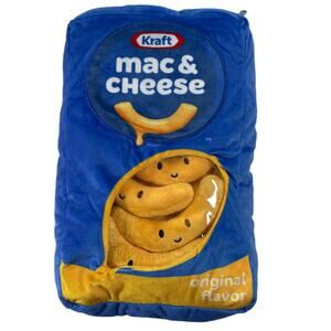 Kraft Mac & Cheese iScream Plush Accent Pillow Bag 4 Micro Noodles Blue 16"
